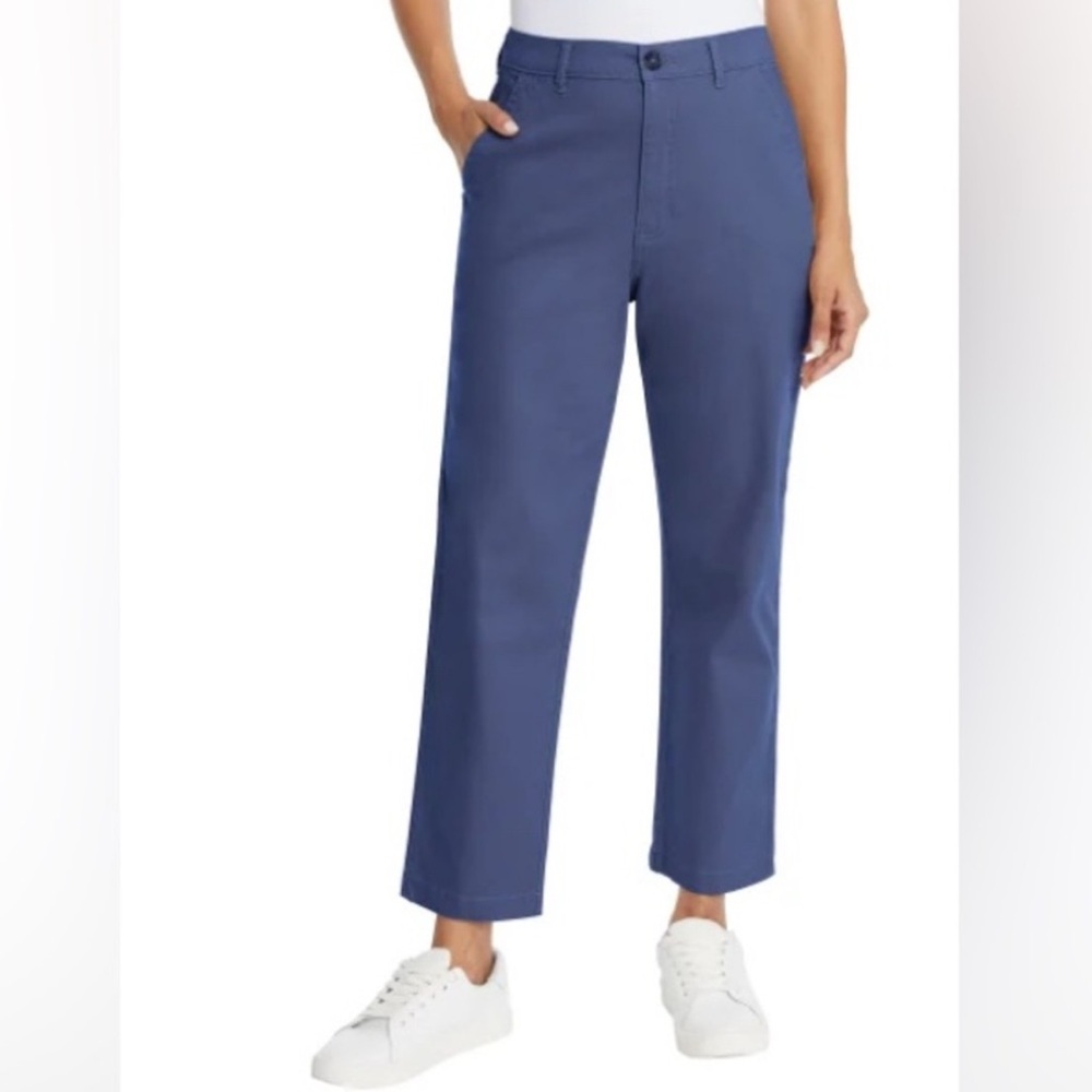 NEW! G.H. Bass & Co. Ladies' Blue Chino Pants,  Size 12